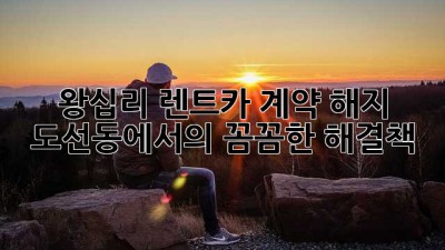 왕십리 렌트카 계약 해지: 도선동에서의 꼼꼼한 해결책