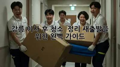 강릉 이사 후 청소 & 정리: 새출발을 위한 완벽 가이드